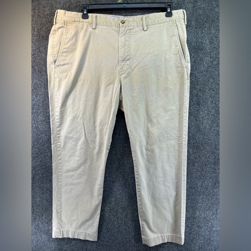 Polo Ralph Lauren Pants Mens 40X30 Gray Stretch Straight Fit Washed Chino Twill